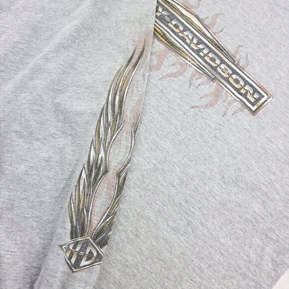 Harley Davidson Omaha Nebraska T-Shirt Long Sleeve Holstein's Distress Men's 2XL - Picture 5 of 13